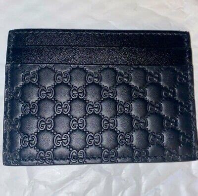 gucci card case monogram microguccissima black